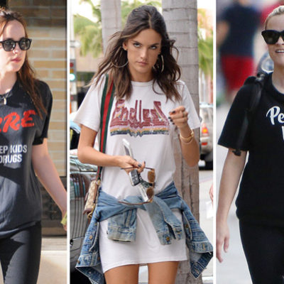 How Celebrities Style Their Simple T-Shirt